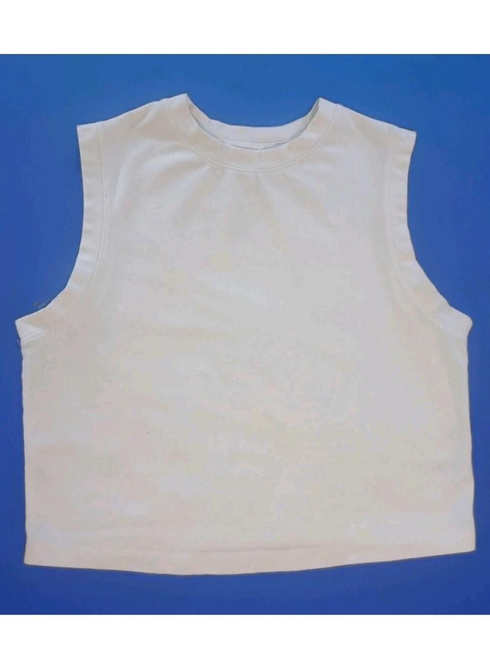 A New Day Size S Crop Top Crisp White Sleeveless